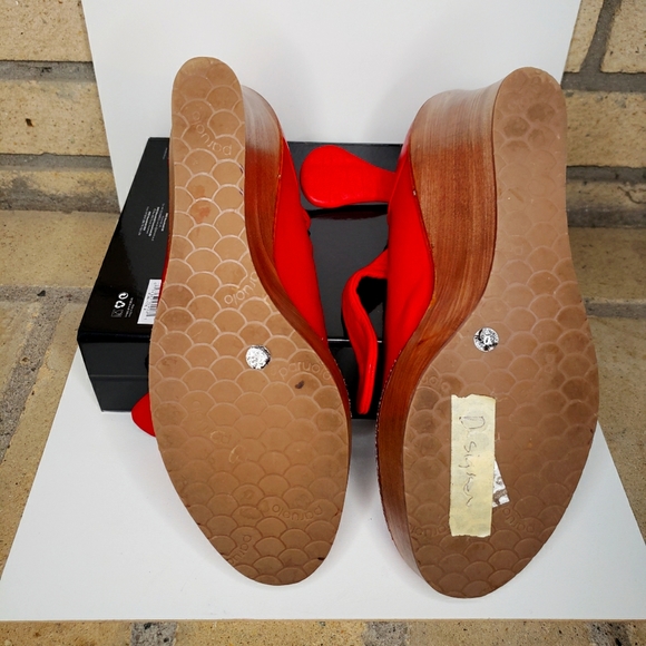 Paruolo designer shoes, red, wedge heel, tie strap - Picture 4 of 6